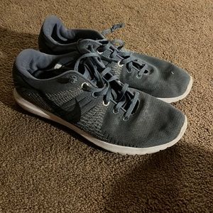 NIKE Flex Fury Running Shoes Light Sneaked Gray No Insoles